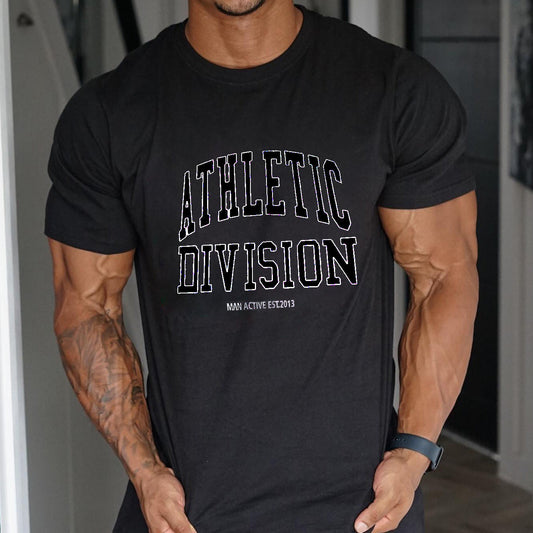Men wearing new trendy workout short sleeve T-shirts in various colors