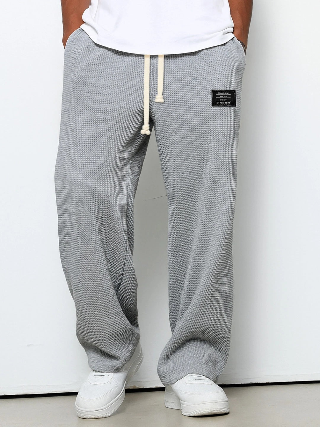 Men's waffle-knit straight-leg sweatpants, photo 16