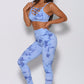 Tie-dye Crisscross Sport Bra and Leggings Set