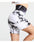 Prism Flow Tie-Dye Yoga Shorts – High-Stretch Lycra Performa
