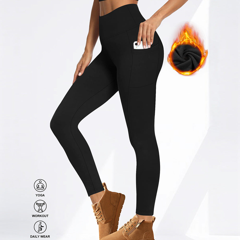 Women's Fleece Lined Yoga Pants-Warm, Soft & Pocket-Ready