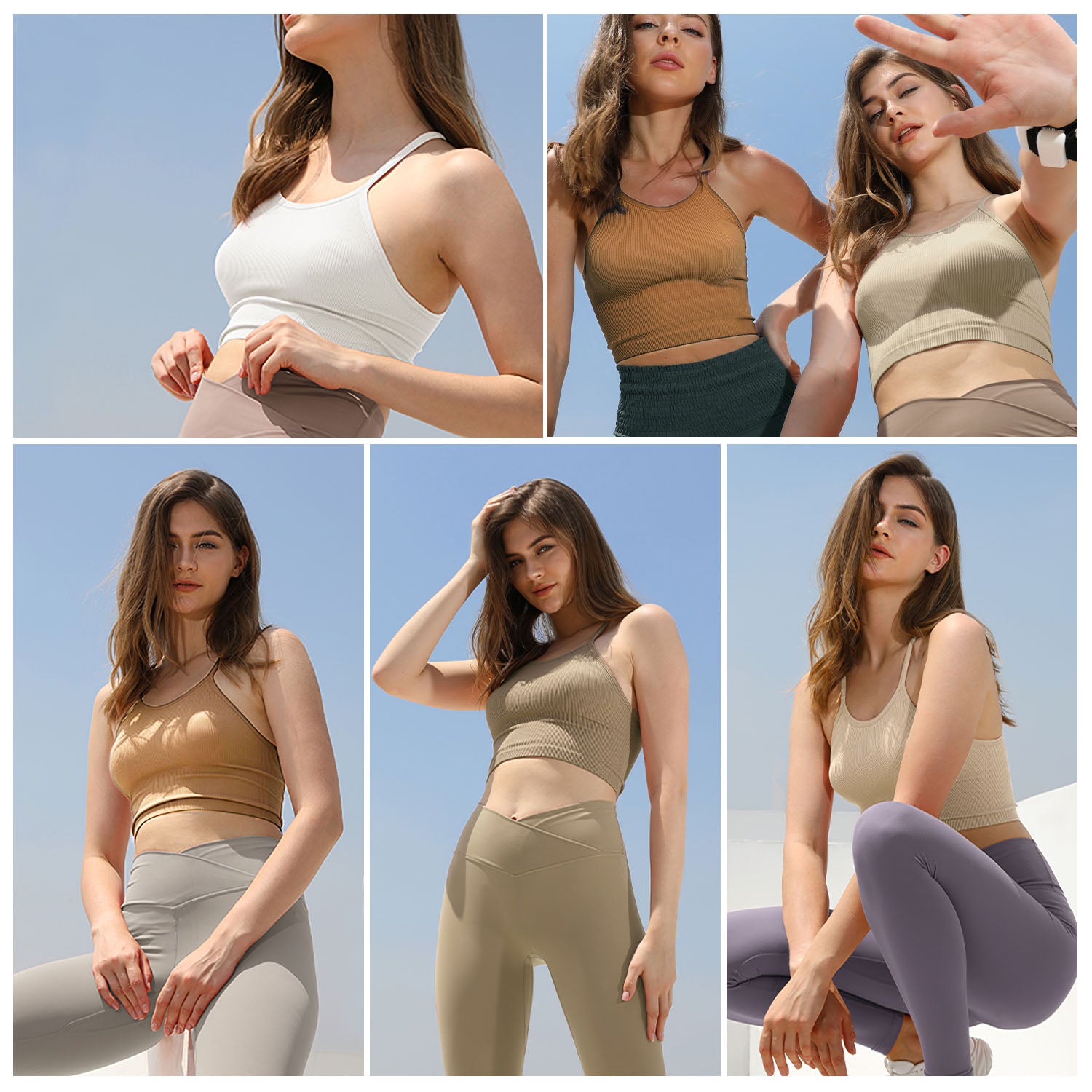 Women’s Summer Ribbed Knit Crop Tank Tops – 3‑Pack, Stretchy & Machine‑Washable