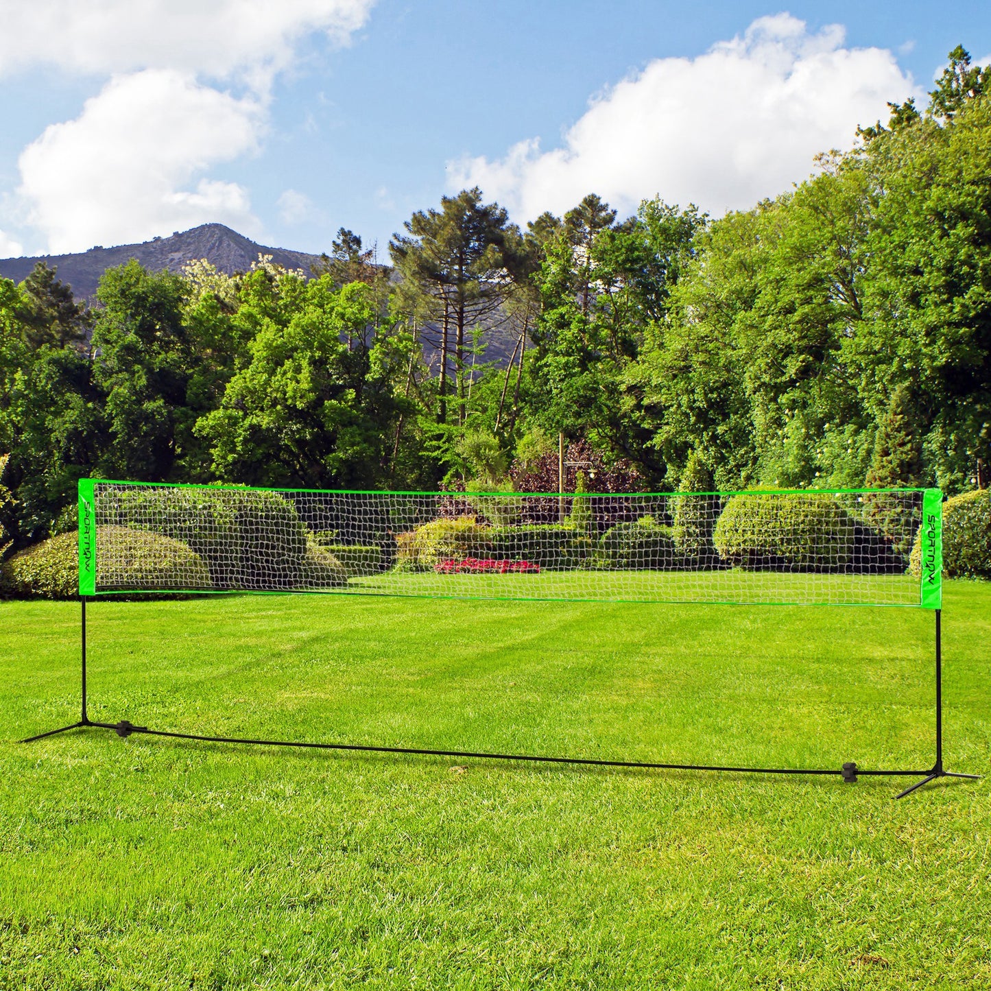 SPORTNOW Multi‑Sport Net Set – Height‑Adjustable Net for Badminton, Pickleball & Volleyball with Rackets and Shuttlecocks