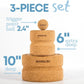 Roller Yoga Wheel for Back & Neck Pain, with Spinal Groove. Medium to Deep Pressure for Heavy Duty Foam Rolling. Made from Natural Cork.