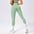 High-Waist Seamless Pleated Leggings in Vibrant Colors | Gea