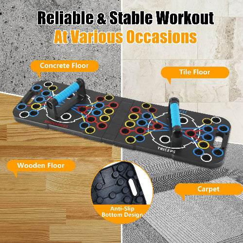 Full‑Body Workout Push‑Up Board with Accessories for Home Training