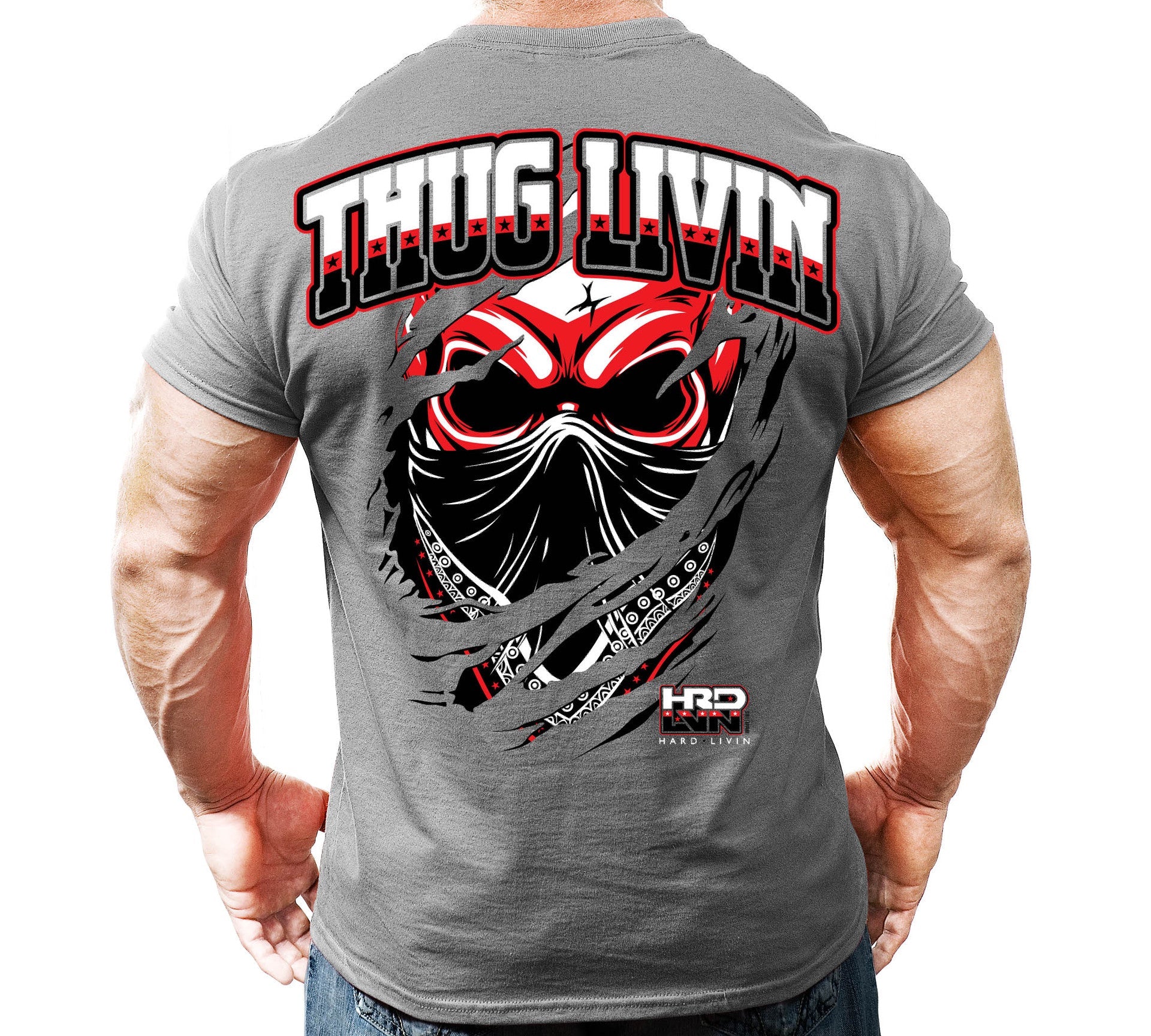 Big Print Brothers cotton stretch slim fit workout T-shirt for men in multiple colors and sizes