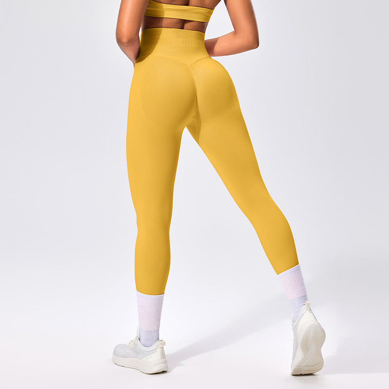 Sculpt & Texture: High-Waist Seamless Pleated Leggings