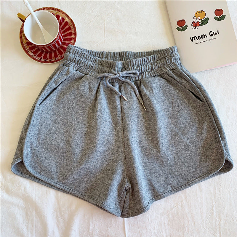 Women's high-waist wide-leg cotton shorts, colour option 3