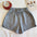 Women's high-waist wide-leg cotton shorts, colour option 3