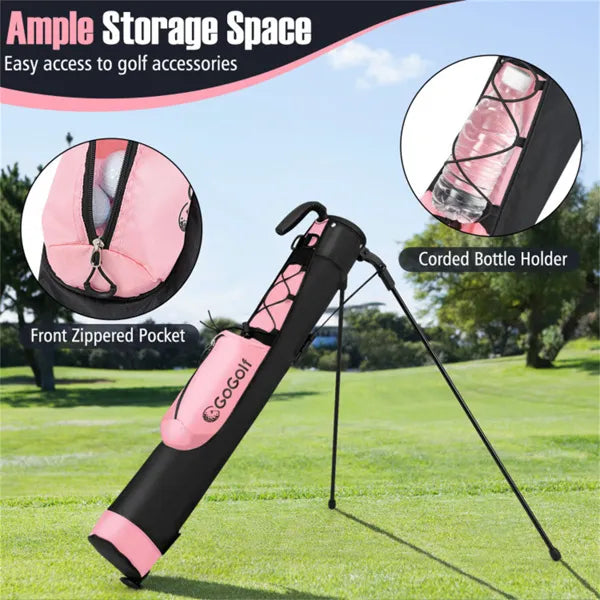 Urban-Lite Portable Golf Carry Bag – Vibrant Pink & Black Edition