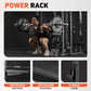 Smith Machine, All-In-One Power Rack Cage with Vertical Leg Press, 2000LBS Power Cage Squat Rack with Smith Bar, Dual Pulley Cable Crossover System for Home Gym