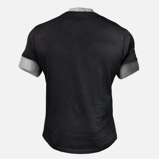 Men's workout short sleeve t-shirt with round neck and slim fit in various colors for training