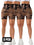 3 Pack Premium Tie-Dye High Waist Skinny Gym Shorts Set