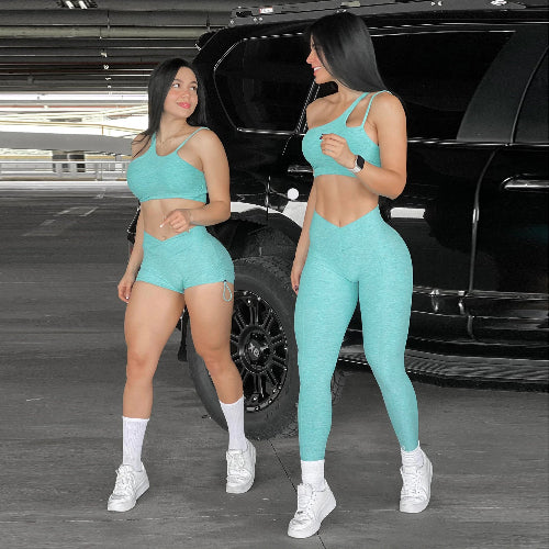 2 Piece & Separate - Matching Workout Set – Sports Bra & High Waist Gym Shorts