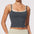 Color-blocking yoga tank top for women with fixed double straps and medium cup full-coverage design