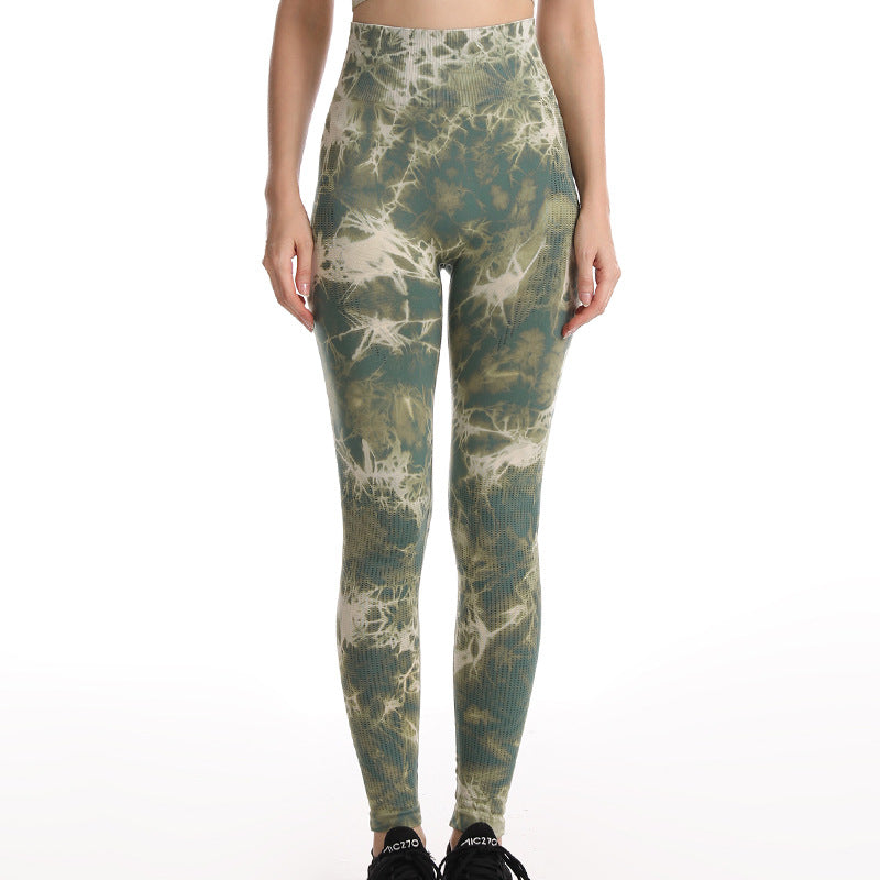 Tie‑Dye High‑Waist Fitness Leggings