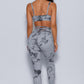 Tie-dye Crisscross Sport Bra and Leggings Set