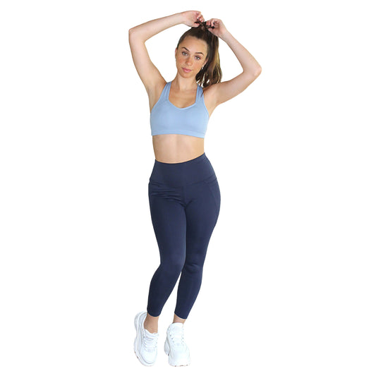 Ananda Racerback Sports Bra - Powder Blue