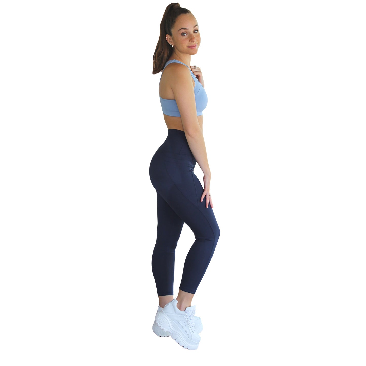 Ananda Racerback Sports Bra - Powder Blue