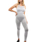 Helia Seamless Leggings & Sports Bra Set - Grey