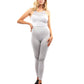 Helia Seamless Leggings & Sports Bra Set - Grey