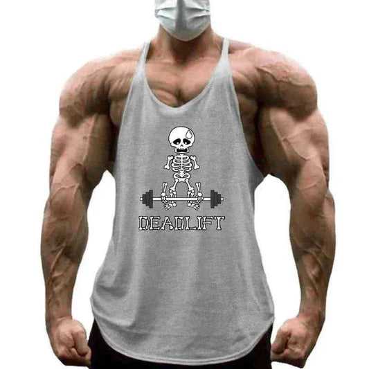 Men wearing colorful Men's Gym Muscle Workout Sleeveless Tank Tops during exercise