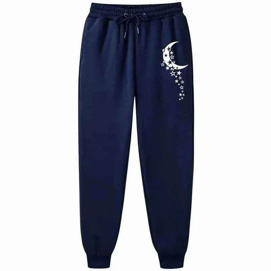Premium women's print drawstring jogger pants in breathable fabric with adjustable waist and relaxed fit
