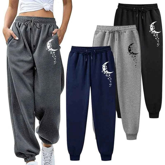 Premium women's print drawstring jogger pants in vibrant colors, breathable fabric, and relaxed fit for casual wear
