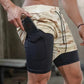 Men’s 2-in-1 Camo Running Shorts — Quick-Dry Gym Fitness Training Shorts with Inner Compression Layer for Summer Workouts
