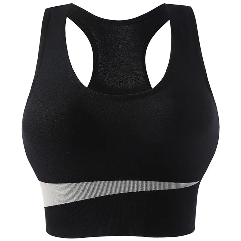 FlexForm Seamless Padded Fitness Bralette in black with stylish design for active wear.