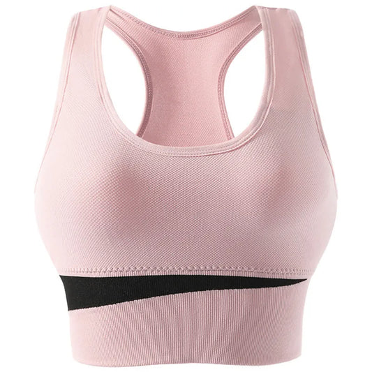 FlexForm Seamless Padded Fitness Bralette in soft pink designed for lightweight support and active wear.