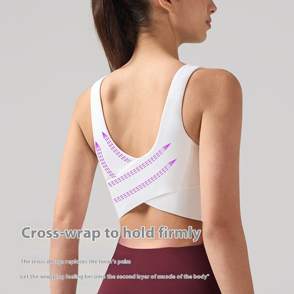 High Elasticity Shock-absorbing Fitness Bra With Breathability