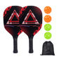 Poplar Wood Pickleball Paddle Set with UV Printing – Durable Paddles + Balls + Bag