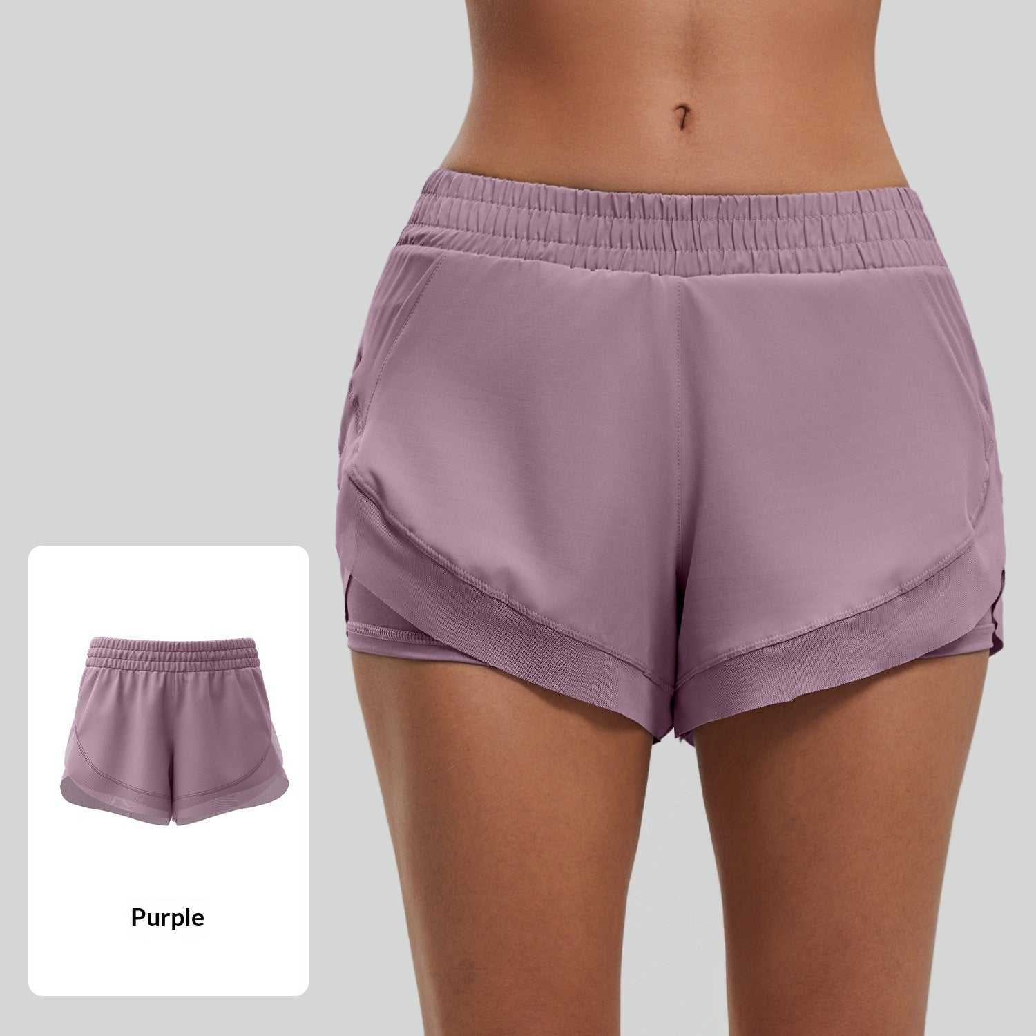 Women's seamless workout fitness shorts with pockets in various colors and sizes