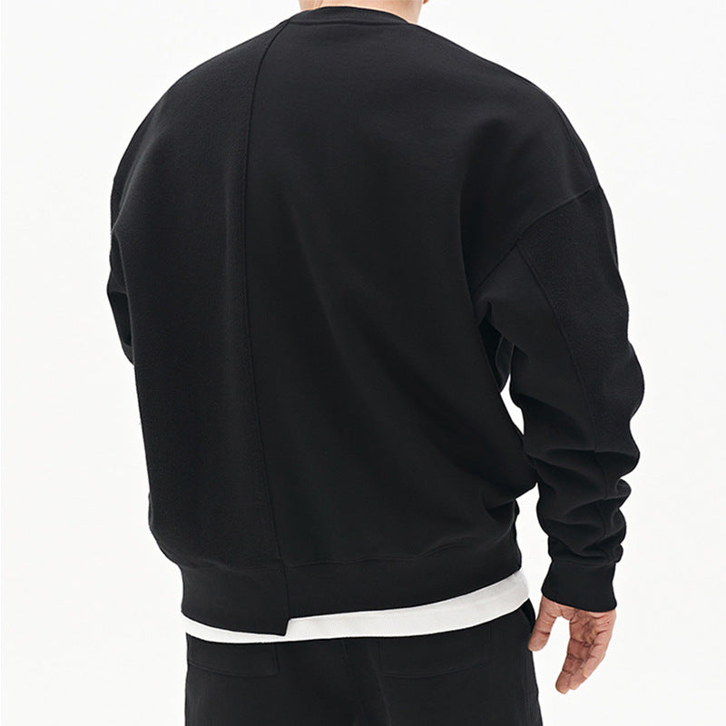 Men's Premium Workout Fit Pullover in Black & Beige Colors