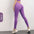 Pink litchi Hip Sports Chrysanthemum Exercise Workout Pants for women cropped tight nylon spandex