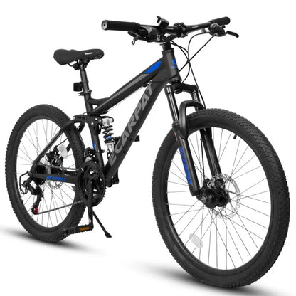 27.5" Adult Mountain Bike: Full Suspension & 21 Speeds