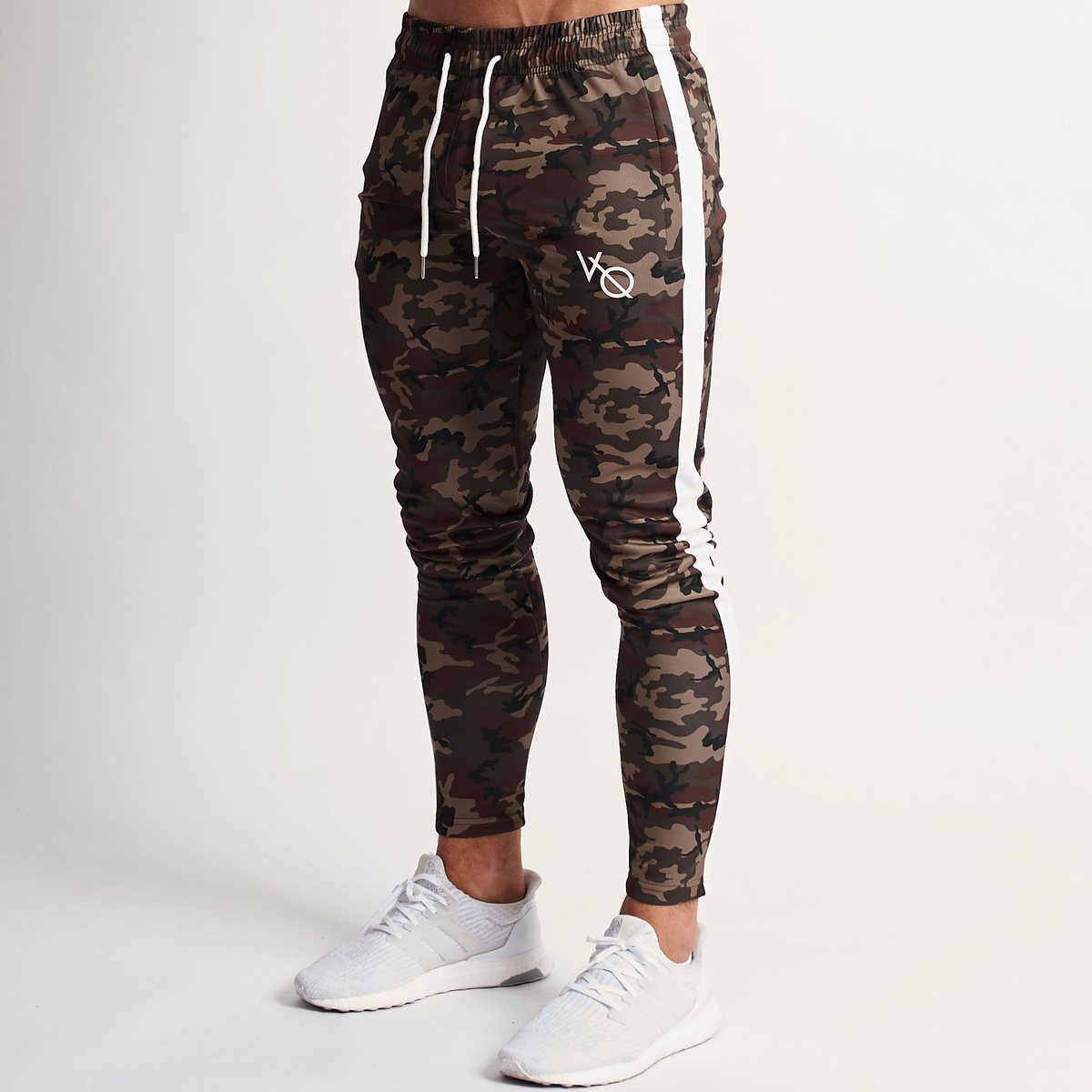 Men’s Stretch Camouflage Training Pants – Side Stripe Fit