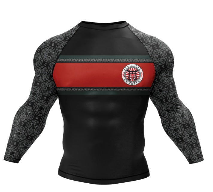 Ronin Series: Men’s Black Athletic Long-Sleeve – Red Torii Edition