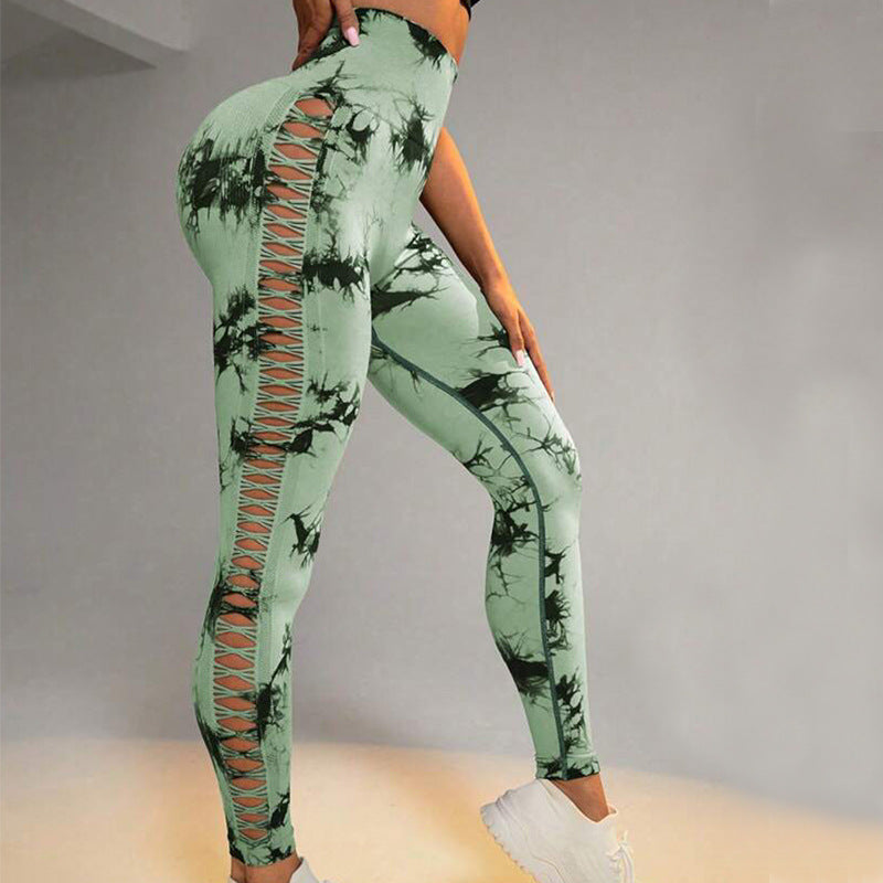 High‑Waist Tie‑Dye Seamless Leggings – Butt‑Lift Fit