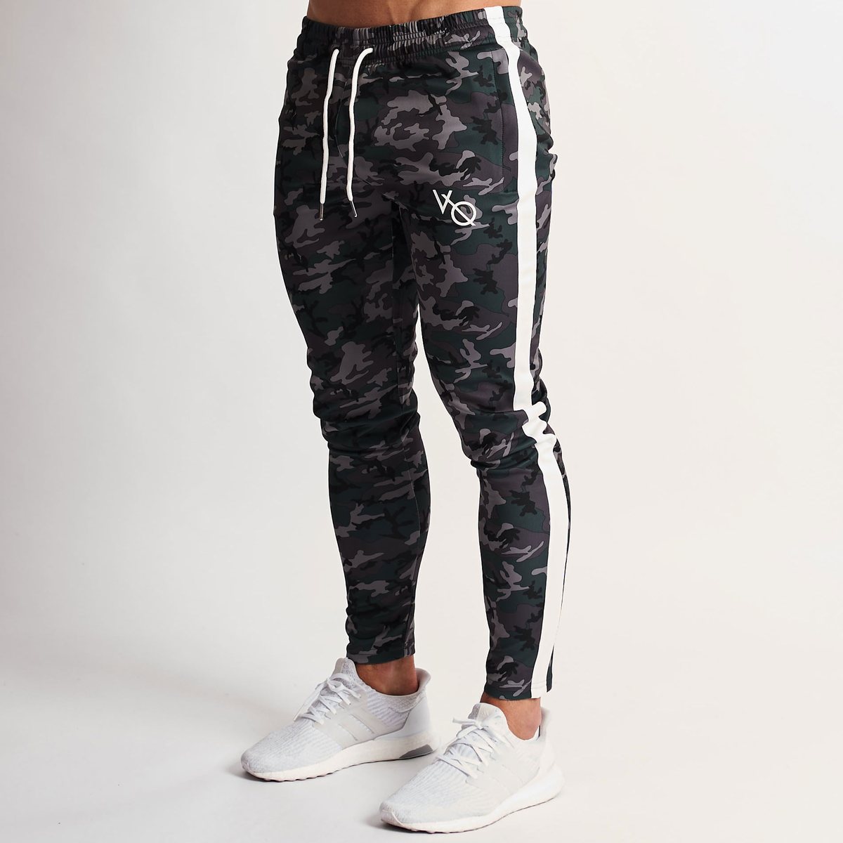 Men’s Stretch Camouflage Training Pants – Side Stripe Fit