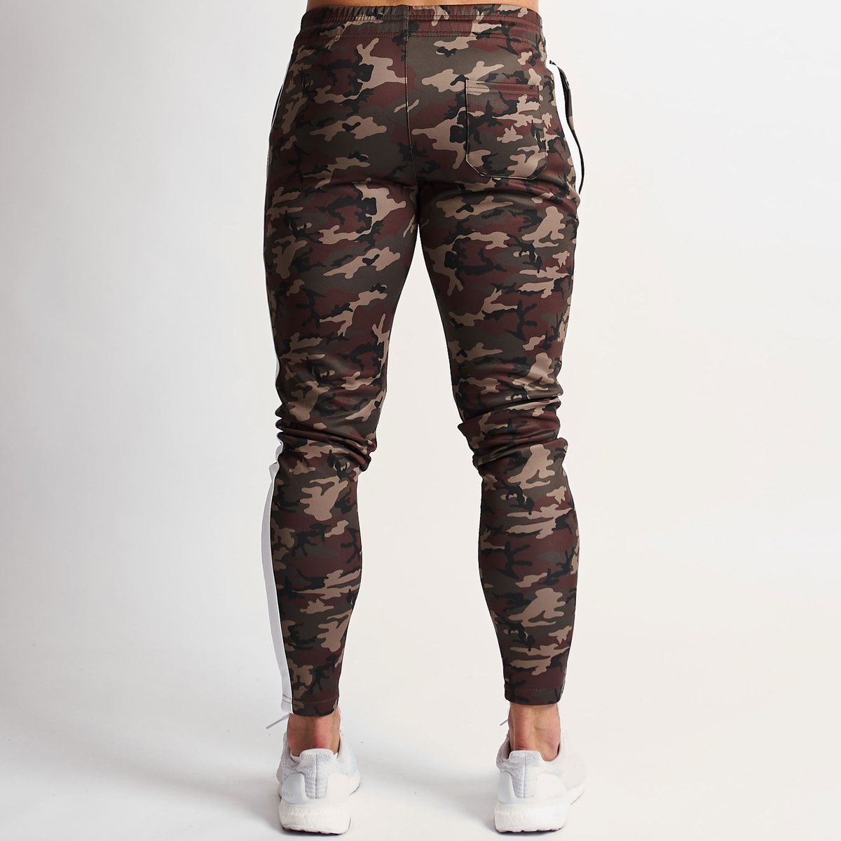 Men’s Stretch Camouflage Training Pants – Side Stripe Fit