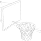Wall Mount Large Basketball Hoop with Door Hooks, 32" X 23" Backboard, Ball and Rim, Outdoor Lndoor Basketball Hoops Games Set for Youth Adults Kids Gifts