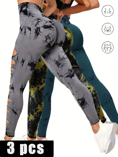 3-Pack Sculpt & Lift Seamless Leggings – High-Waist "Juice Peach" Sculpt