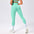 High-Waist Seamless Pleated Leggings in Vibrant Colors | Gea