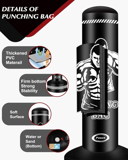 Heavy Punching Bag Boxing Free Standing Fitness MMA Fitness Training Equipment