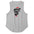 Men's summer workout vest with letter pattern in white color, sports style acetate fiber fabric
