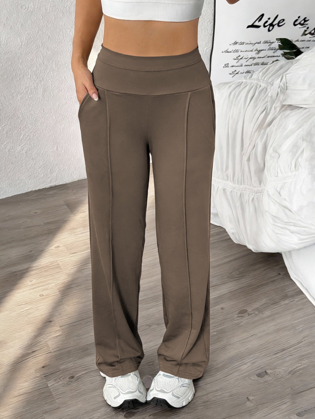 Women's quick-dry straight-leg workout pants, product detail 2