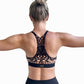 Black & Black Macramé Sports Bra
